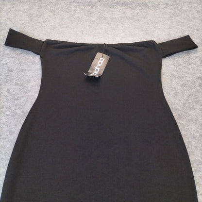 Boohoo Womens Black Sleeveless Bodycon Dress Size 10