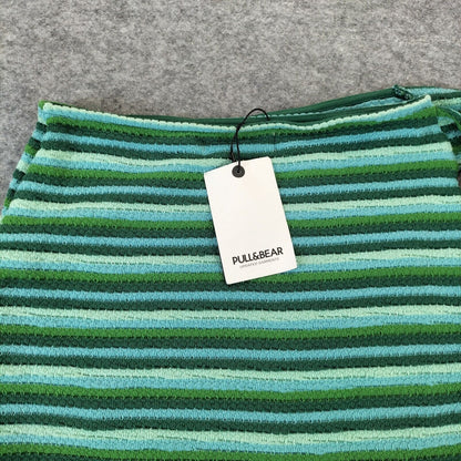 Pull & Bear Womens Green Polyester Short Skirts Size Small