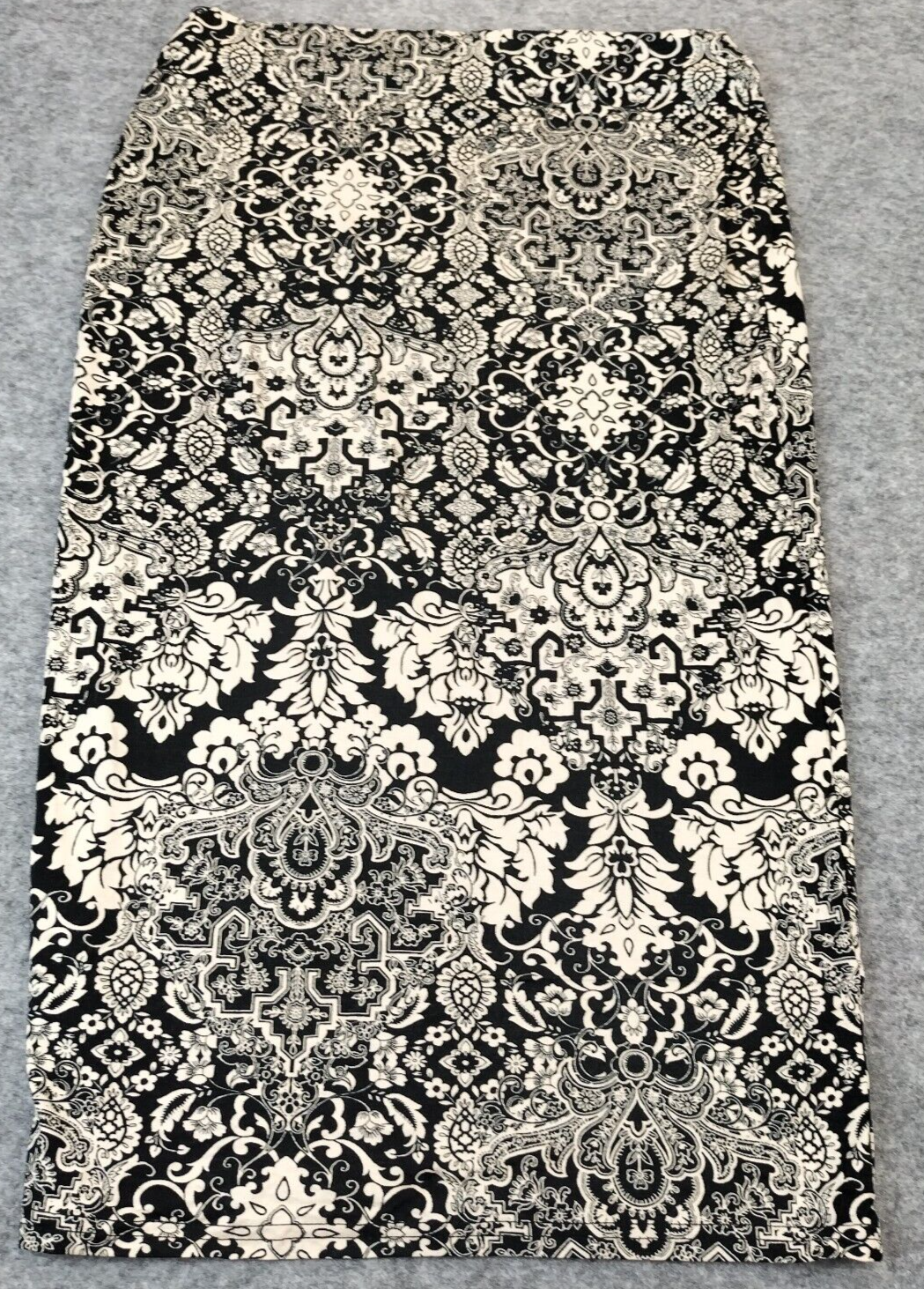 Dorothy Perkins Womens Black/White Paisley Elastic Waist Long Maxi Skirt Size 10