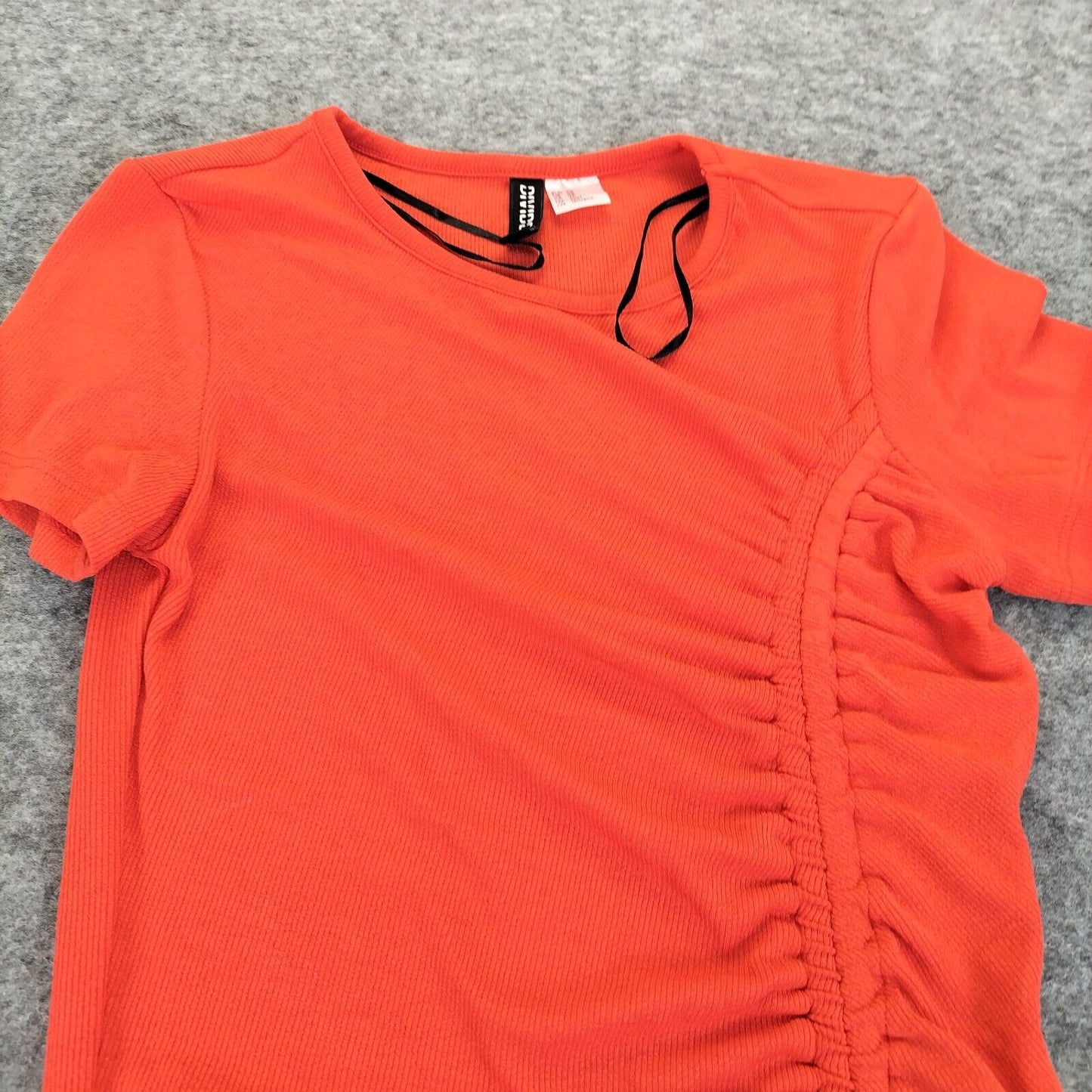 H&M Womens Orange Short Sleeve Polyester Dress Size XS