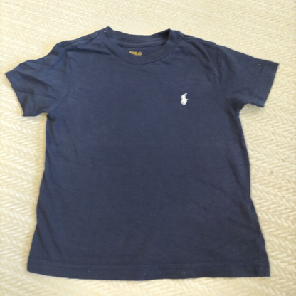 Polo Ralph Lauren Boys Blue 100% Cotton Crew Neck Short Sleeves T-Shirt Size 2T