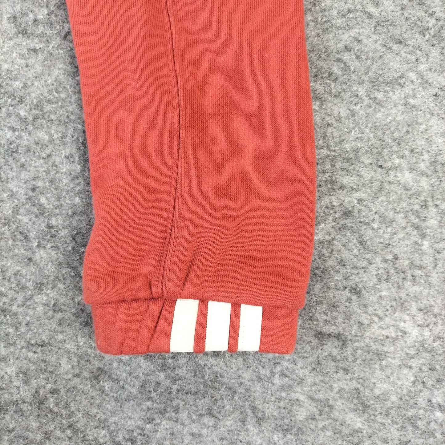 adidas Womens Orange Crew Neck Long Sleeves Logo Pullover Cropped Hoodie Size 10