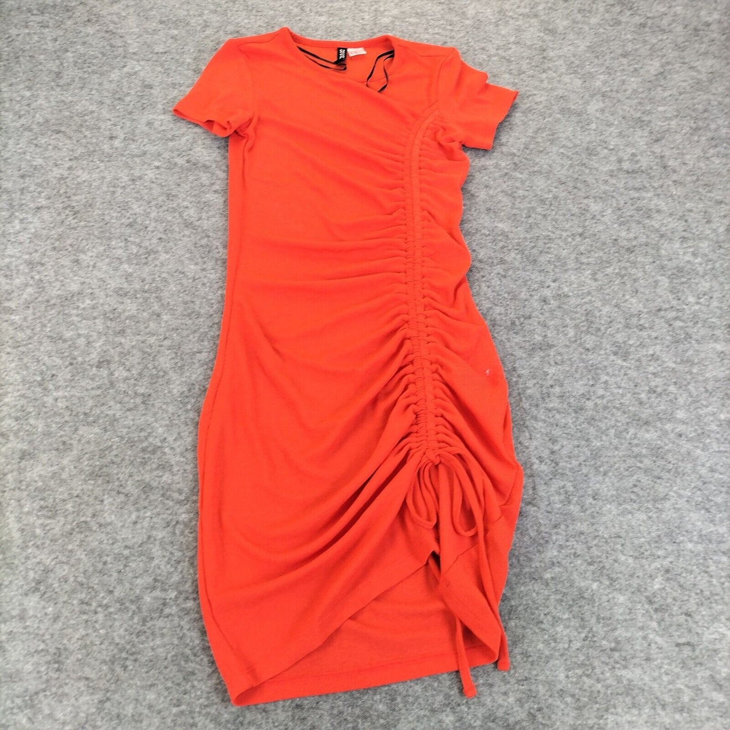 H&M Womens Orange Short Sleeve Polyester Dress Size XS