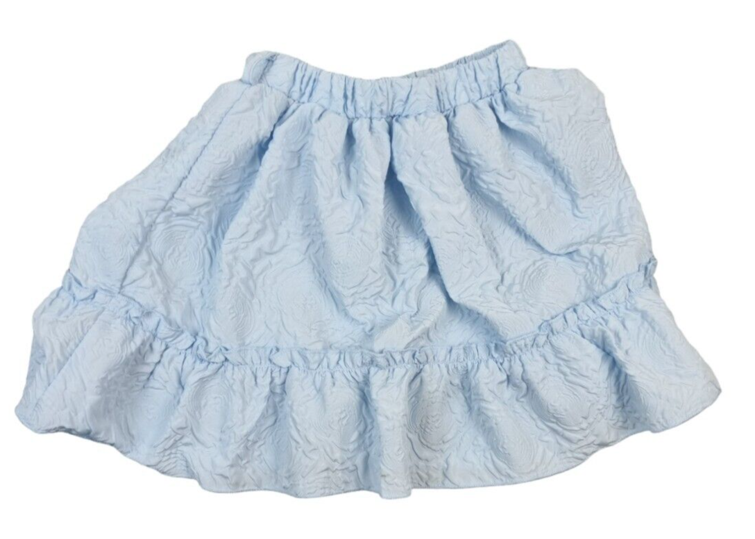 PatPat Girls Sky Blue Polyester Elastic Waist Flare Short Skirt Size 8-9 Years