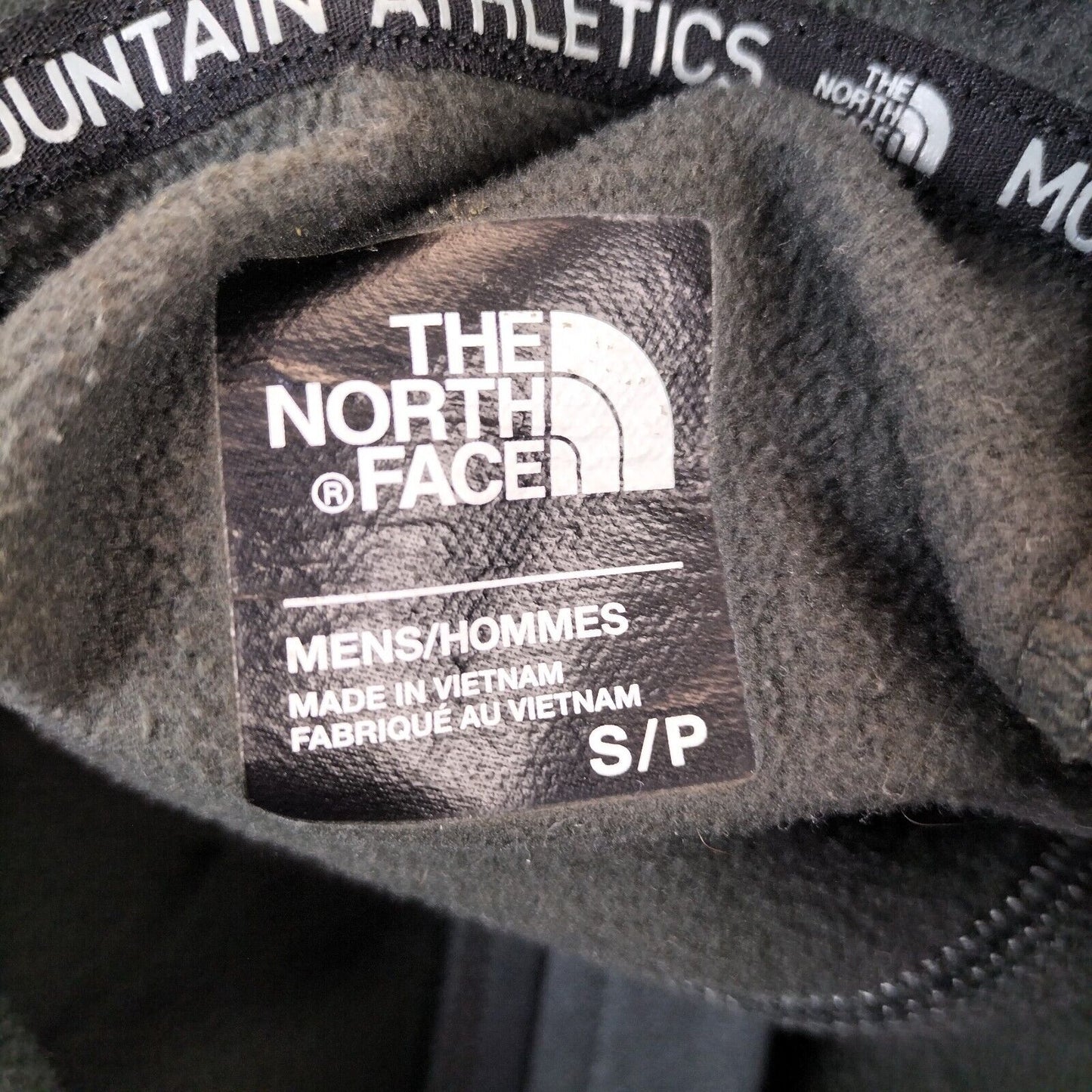 The North Face Mens Black Polyester Full Zip Pockets Long Sleeve Hoodie Sz S