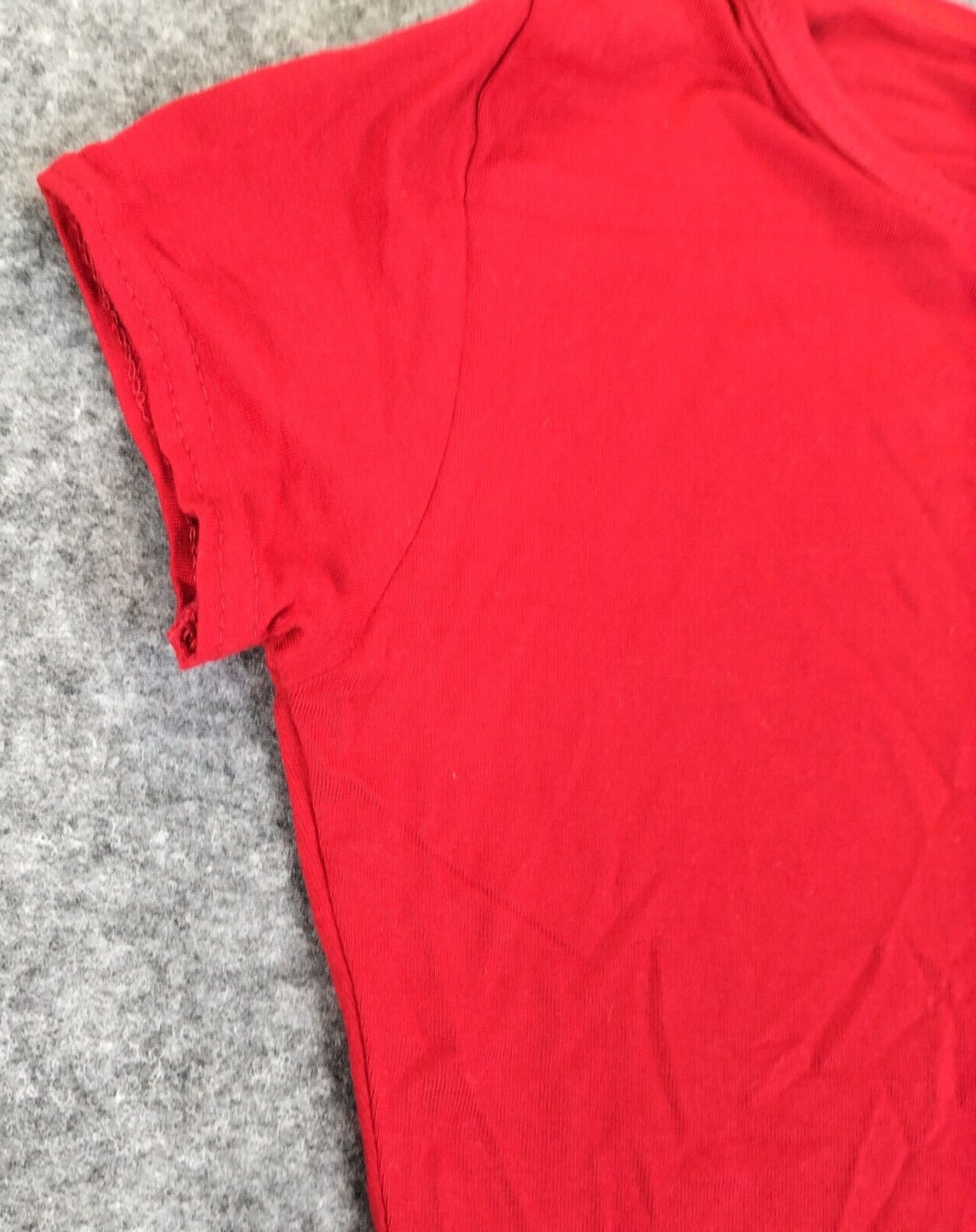 PrettyLittleThing Womens Red Crew Neck Short Sleeve Cropped T-Shirt Size 8