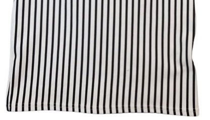 Evita Womens Black/White Polyester Striped Off the Shoulder Peplum Dress Size 10