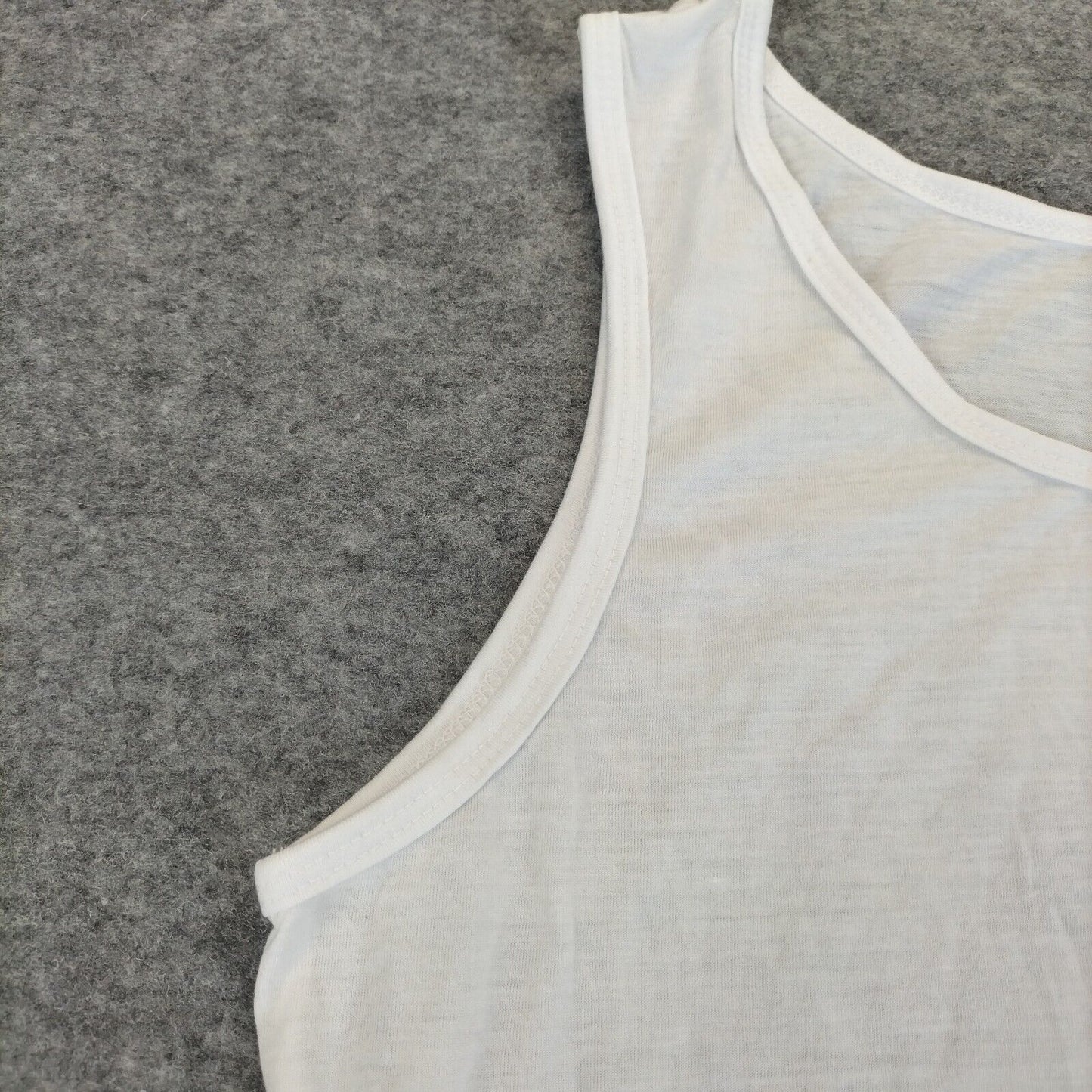 Boohoo Womens White Sleeveless Polyester Wide Straps Camisole Tops Tank Size 16