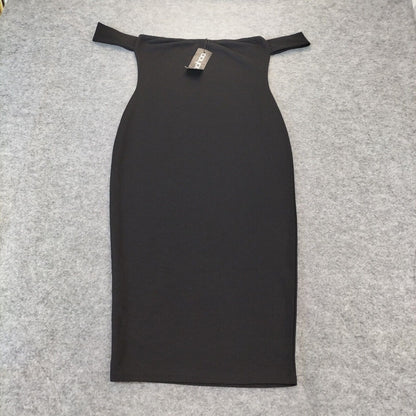 Boohoo Womens Black Sleeveless Bodycon Dress Size 10