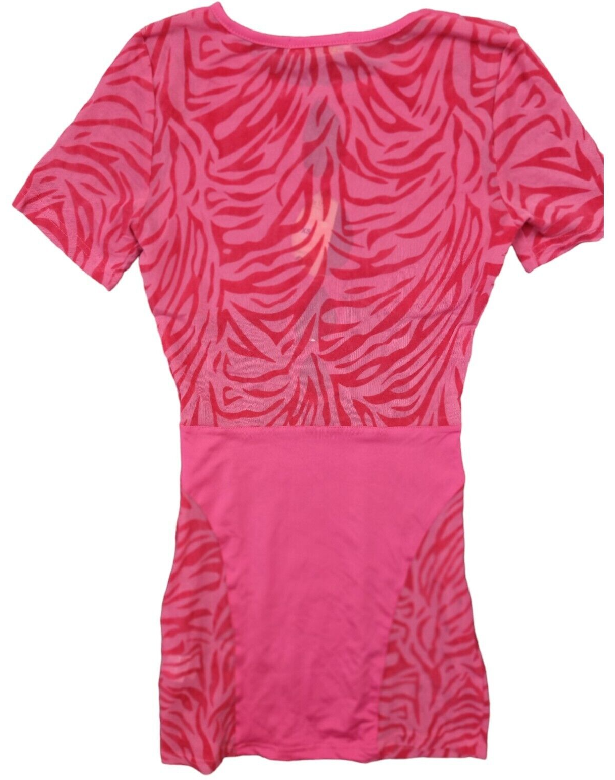 Sorelle Womens Pink Cut Out Sexy Zebra Print Bodycon Pencil Mini Dress Size XS