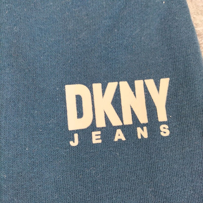 DKNY Jeans Boys Blue Cotton Elastic Waist Logo Casual Loungewear Shorts Size 12M