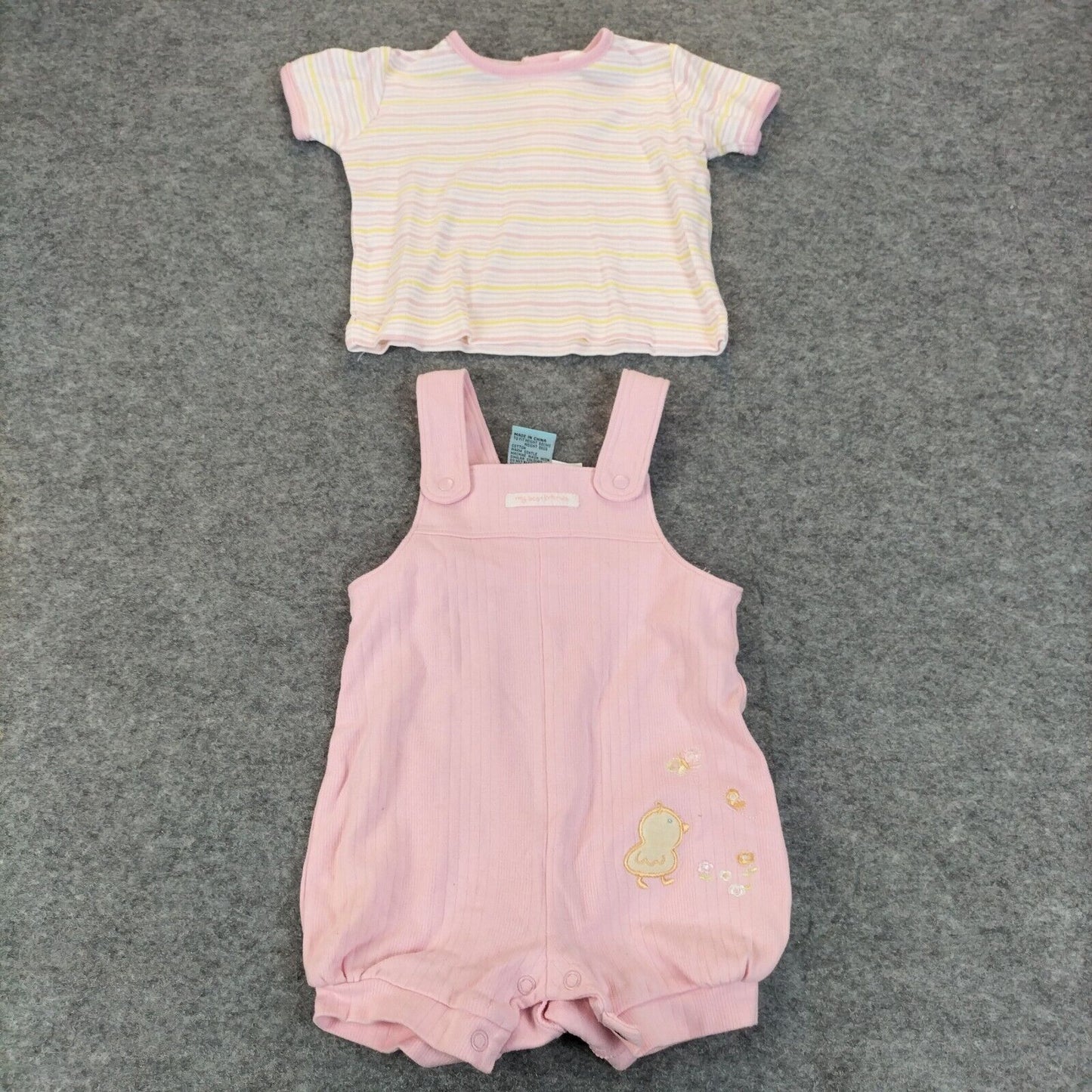 Baby Now Toddler Pink Embroidered My Best Friend 2 Piece Outfits Set Sz Newborn