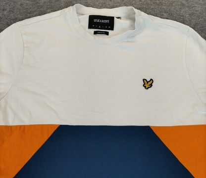 Lyle & Scott Mens White Cotton Crew Neck Short Sleeve Regular Fit T-Shirt Size M