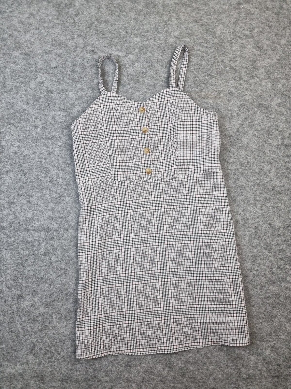 Primark Girls Grey Plaid Polyester Pinafore A-Line Dress Size 10-11 Years