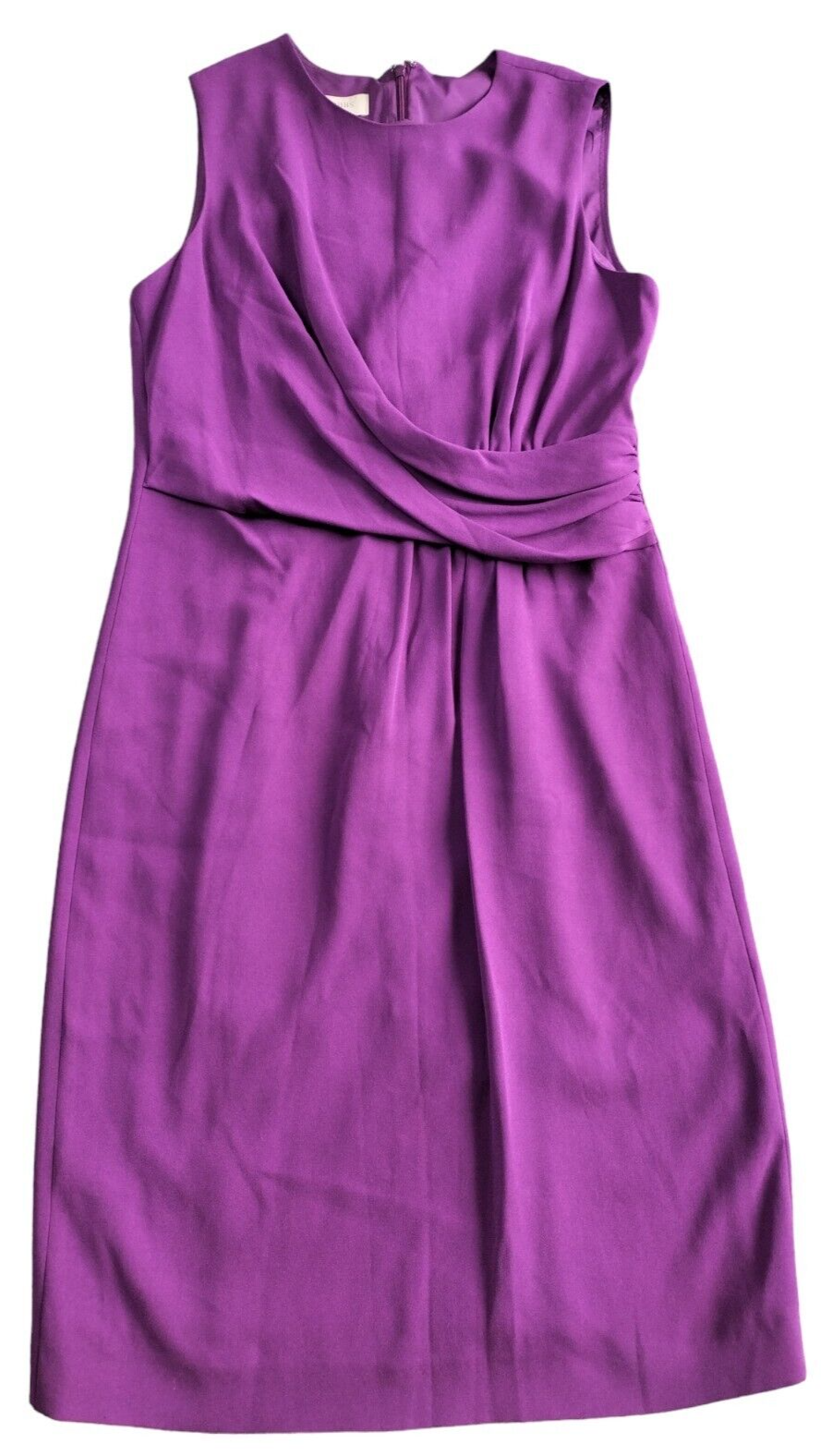 Hobbs London Womens Purple Acetate Sleeveless Back Zip A-Line Dress Size UK 12