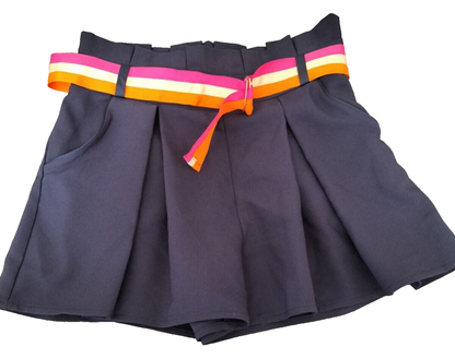 Ted Baker Girls Navy kids Shorts with Pocket and Belt 7 Years