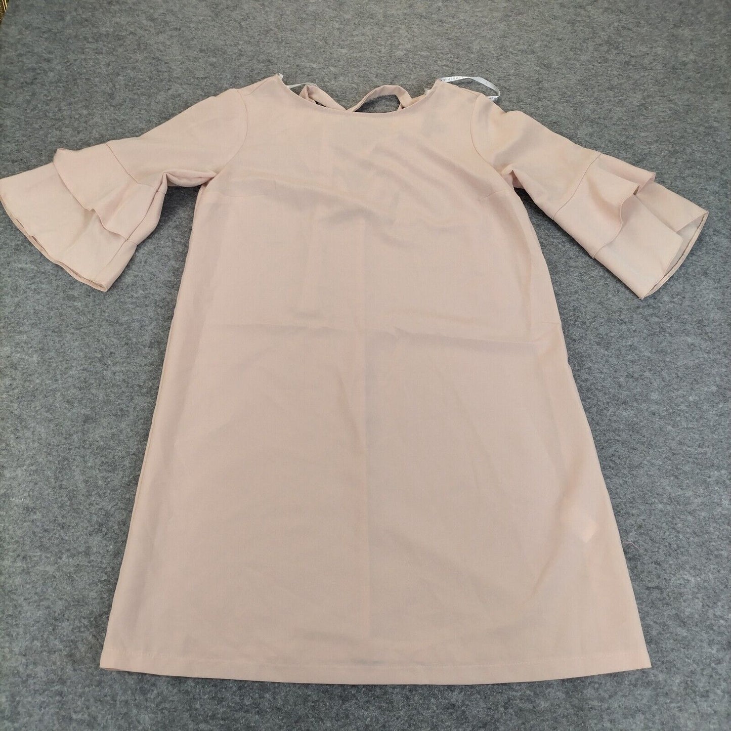 Atmosphere Womens Pink Short Sleeve Polyester Round Neck Dress Size 8