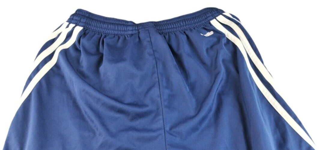 adidas Climalite Mens Blue/White Polyester 3 Stripes Logo Fitness Shorts Size S