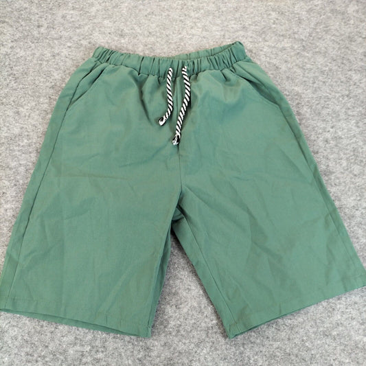 Shien Girls Green Elastic Belt Laces Shorts Size 11-12 years