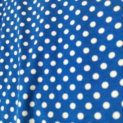 Papaya Womens Blue Classic Polka Dots Elastic Waist Pleated A-line Skirt Size 14