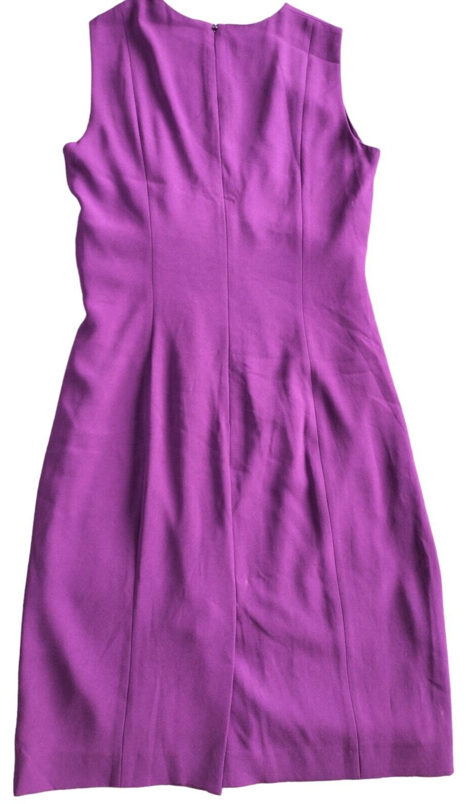 Hobbs London Womens Purple Acetate Sleeveless Back Zip A-Line Dress Size UK 12