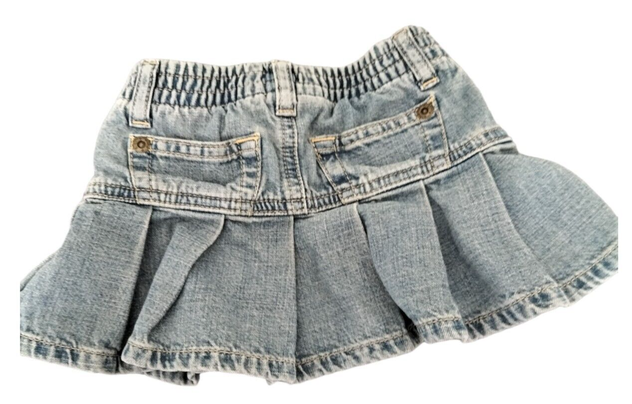 Polo Ralph Lauren Kids Girls Blue Cotton Casual Mini Shorts Skirt Size 9 Months