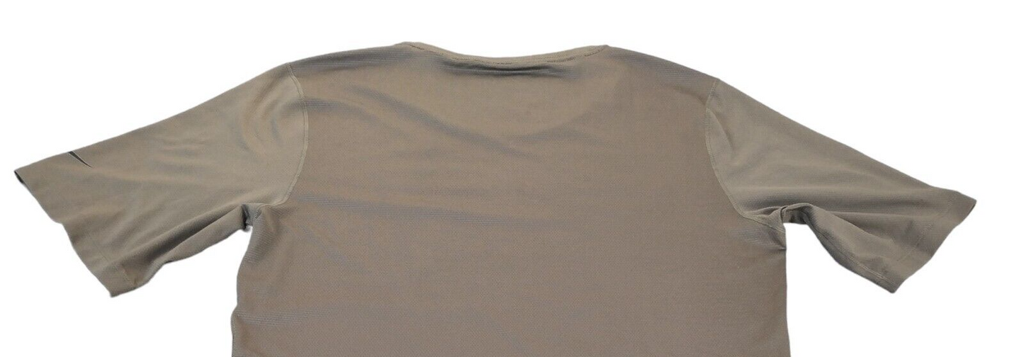 Nike Dri-Fit Mens Brown Round Neck Logo Short Sleeve Activewear T-Shirt Size M