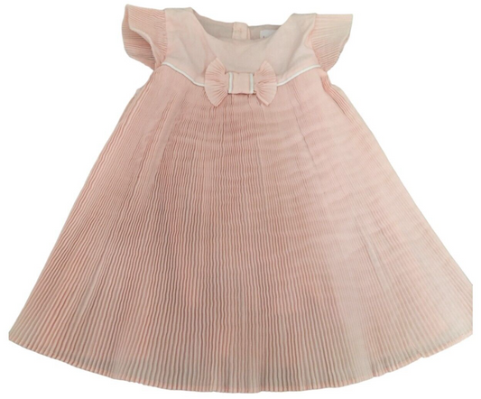 Ted Baker Baby Girls Pink Short Sleeve Back Button Flare Dress Size 3-6 Months