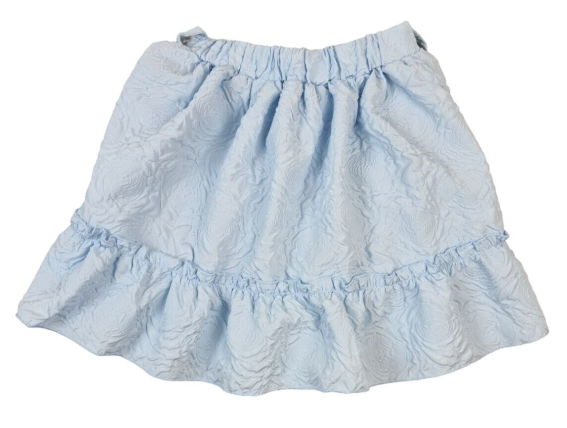 PatPat Girls Sky Blue Polyester Elastic Waist Flare Short Skirt Size 8-9 Years