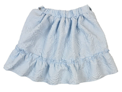 PatPat Girls Sky Blue Polyester Elastic Waist Flare Short Skirt Size 8-9 Years