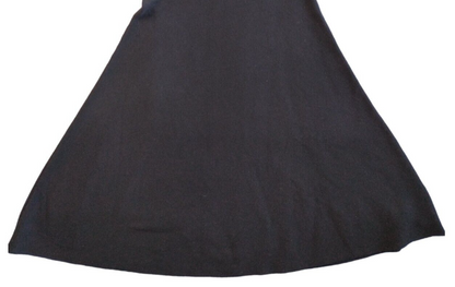 Monsoon Womens Black Viscose Round Neck Heirloom Puff Sleeve Dress Size Medium