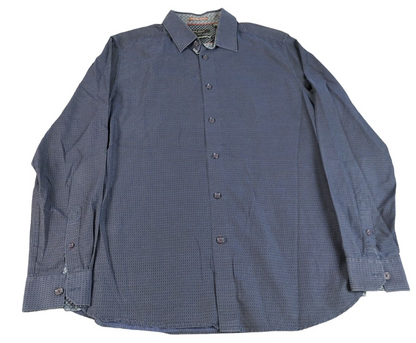 Ted Baker Mens Blue Cotton Collared Long Sleeve Button-Up Shirt Size 4 ( Large )