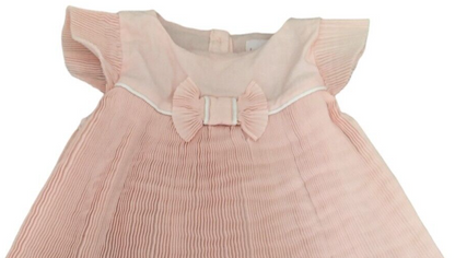 Ted Baker Baby Girls Pink Short Sleeve Back Button Flare Dress Size 3-6 Months