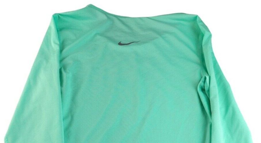 Nike Womens Green Dri-Fit Polyester Round Neck Dots Raglan Sleeve Basic Top Sz S