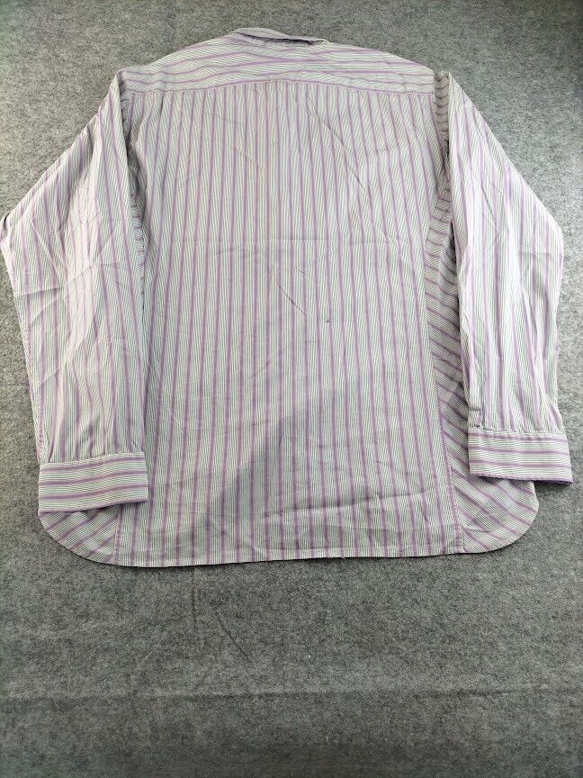 Ted Baker London Mens Purple Striped Regular Long Sleeve Button Up Size XL