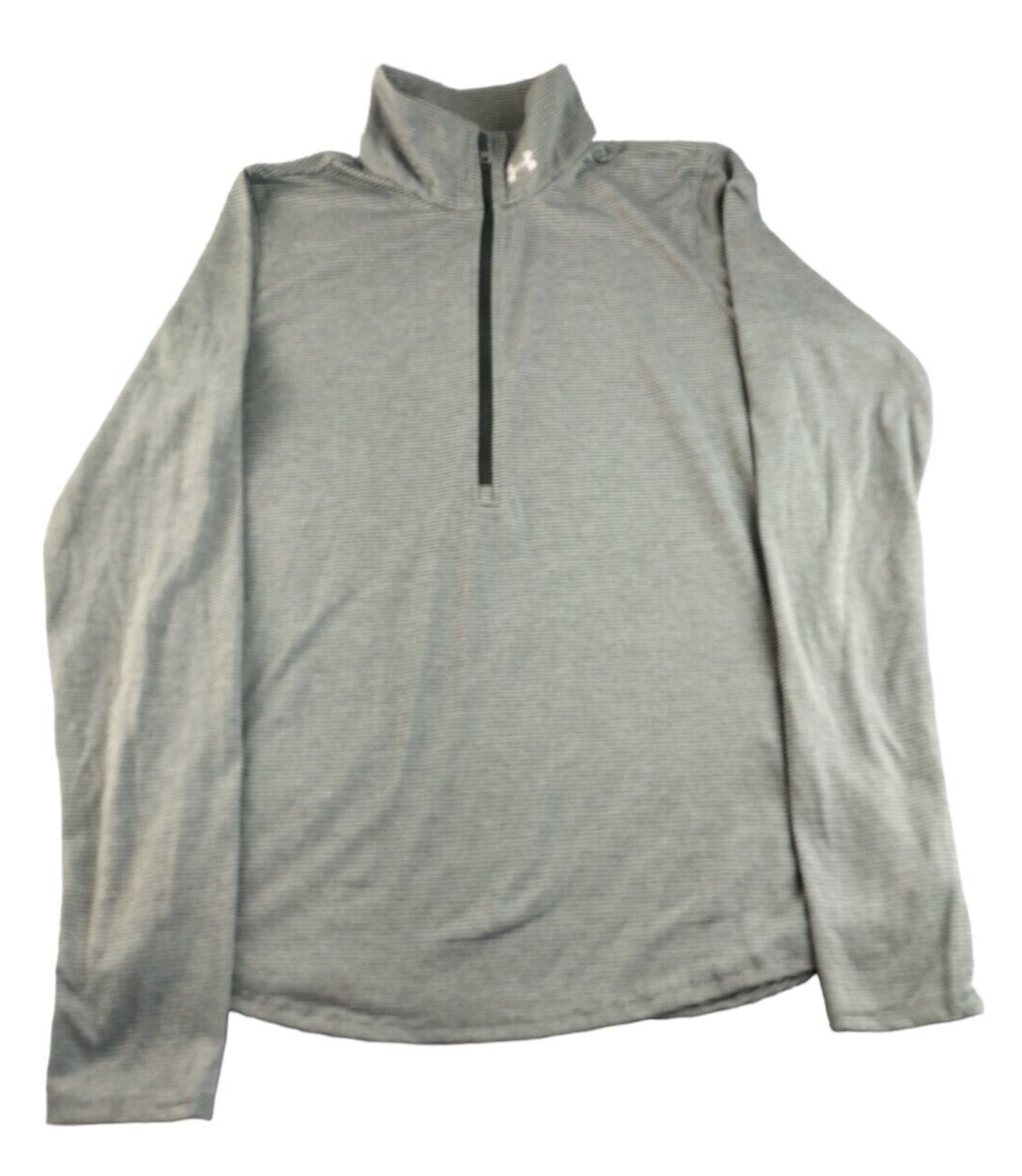 Under armour HeatGear Mens Grey Polyester Long Sleeve 1/4 Zip Sweatshirt Size M