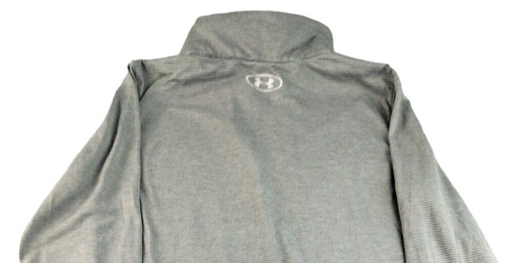 Under armour HeatGear Mens Grey Polyester Long Sleeve 1/4 Zip Sweatshirt Size M